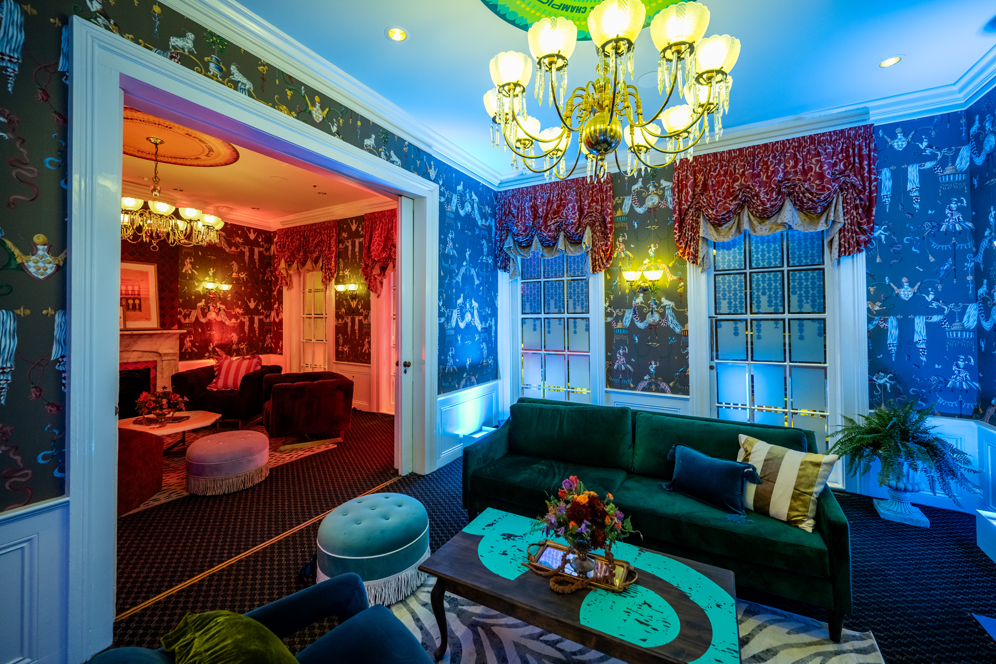 View inside the NFL House lounge at Super Bowl LIX.